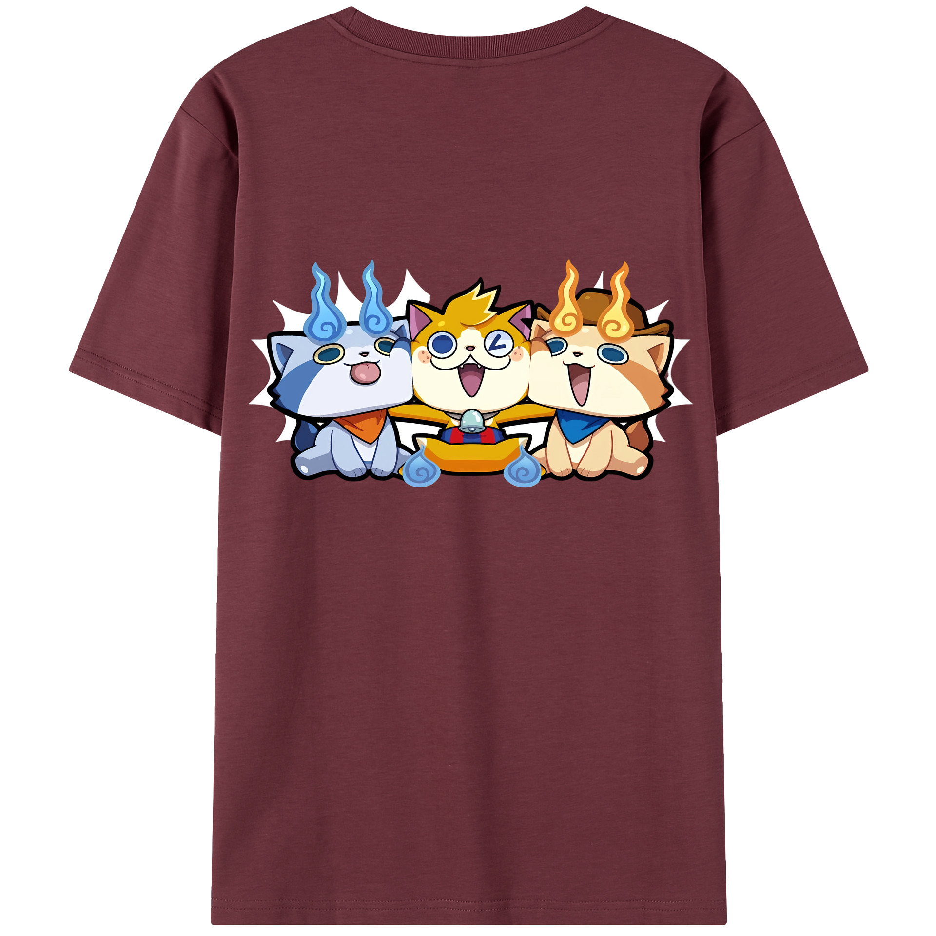 （画像用） 妖怪ウォッチ Yo-kai Watch 綿100％半袖Tシャツ（背面プリント）